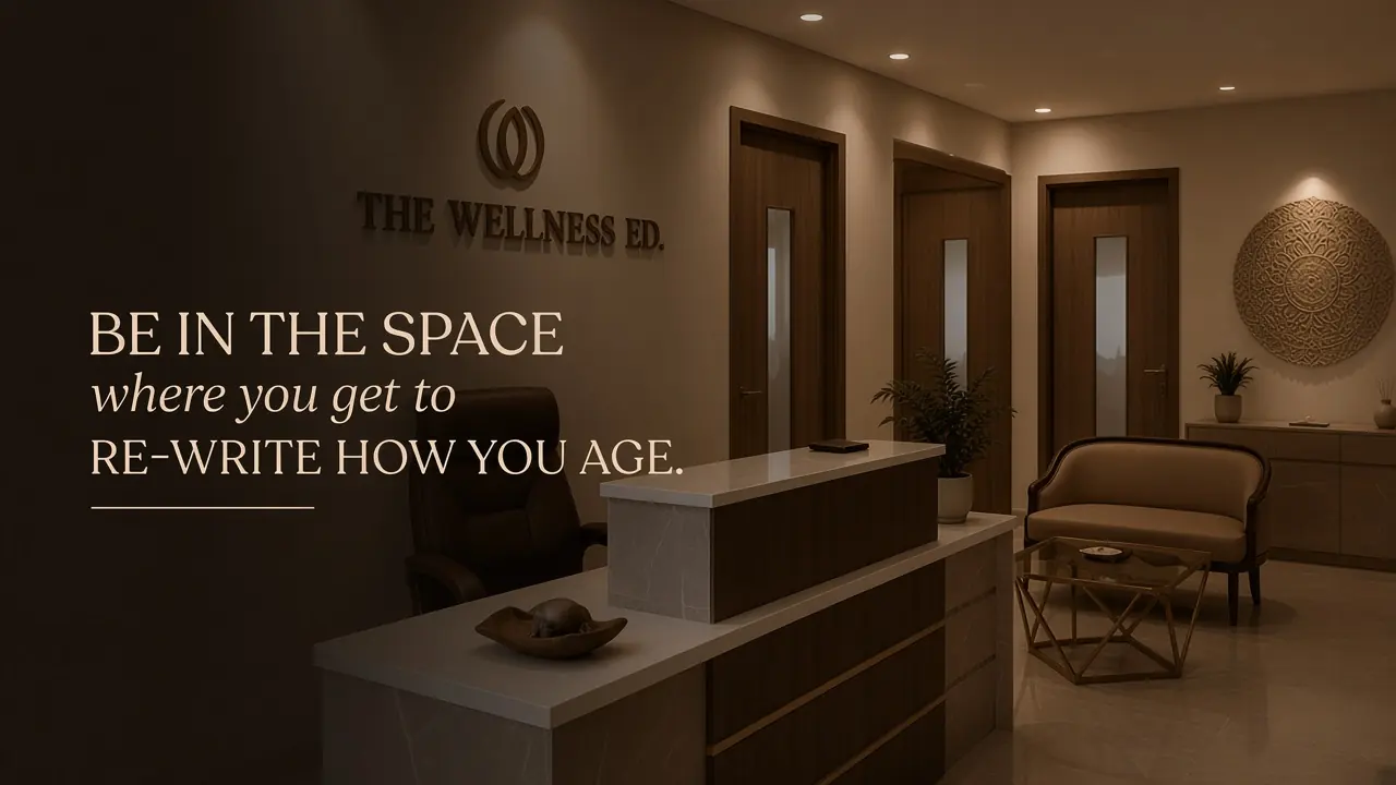 Be in the space where you get to re-write how you age. — The Wellness Ed reception.